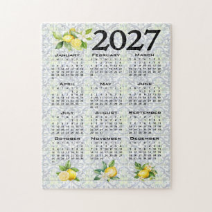 2027 Kalender Limonen Italienische Mittelmeer Flie