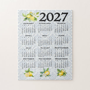 2027 Kalender Limonen Italienische Mittelmeer Flie