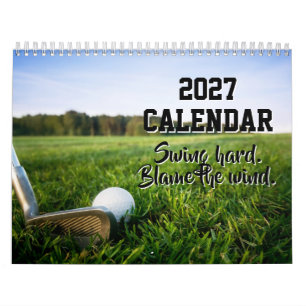 2027 Kalender Lustige Golf-Zitate Golfer Humor 