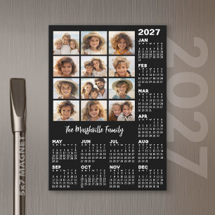 2027 Kalender mit 12 Fotos - Jahresmagnet Magnetkarte