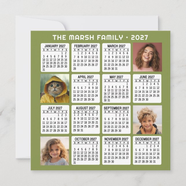 2027 Kalender mit 4 Fotos (Vorderseite)