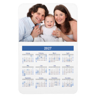 2027 Kalender mit benutzerdefiniertem Foto-Magnet Magnet