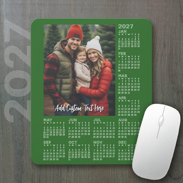 2027 Kalender mit Foto - Modern Mousepad (2027 Calendar on a mousepad - add your photos)