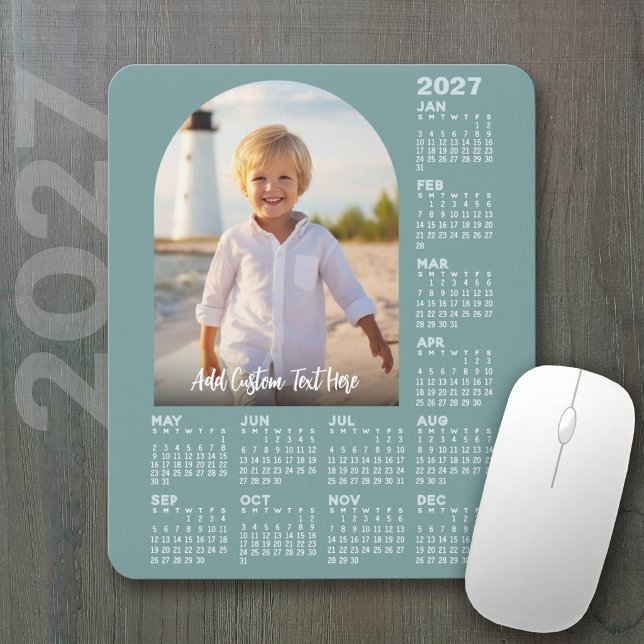 2027 Kalender mit Foto - Moderne Architektur Mousepad (2027 Calendar on a mousepad - add your photos)