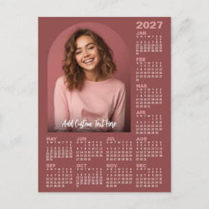 2027 Kalender mit Foto - Volles Jahr Postkarte
