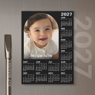 2027 Kalender mit Foto - Volljahres-Magnetkarte Magnetkarte