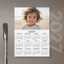 2027 Kalender mit Foto - Volljährig Magnetkarte