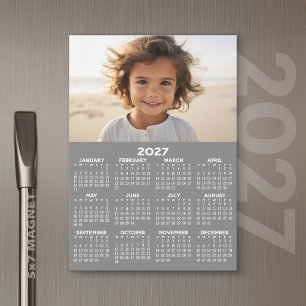 2027 Kalender mit Foto - Volljähriger Magnetkarte