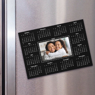 2027 Kalender mit individuellem Familienfoto Schwa Magnetkarte