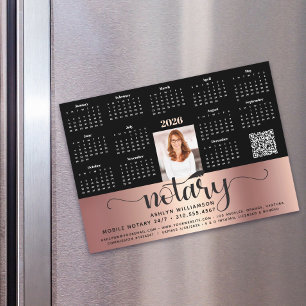 2027 Kalender Notar Kupfer Schwarz QR-Code Magnet