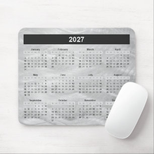 2027 Kalender Wellige gebürstete Stahl Abstrakte Mousepad