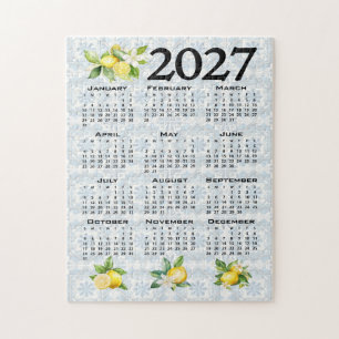 2027 Kalender Zitronen Italienisch Mittelmeer Flie