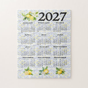 2027 Kalender Zitronen Italienische Mediterrane Fl
