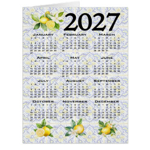 2027 Kalender Zitronen Italienische Mediterrane Fl