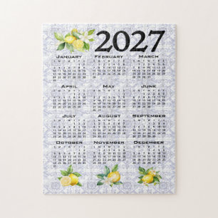 2027 Kalender Zitronen Italienische Mediterrane Fl
