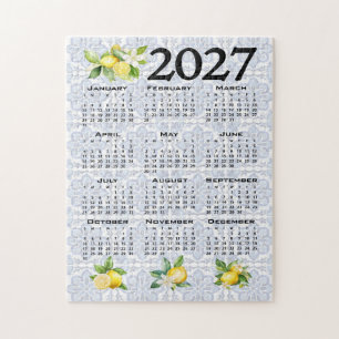 2027 Kalender Zitronen Italienische Mediterrane Fl