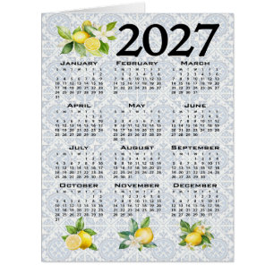 2027 Kalender Zitronen Italienische Mediterrane Fl