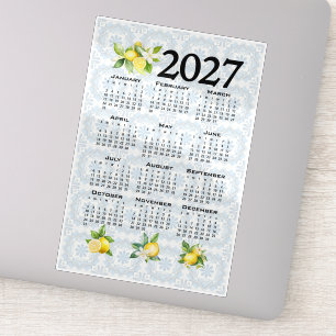 2027 Kalender Zitronen Italienische Mittelmeer Fli Aufkleber