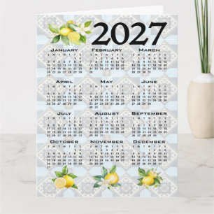2027 Kalender Zitronen Italienische Mittelmeer Fli Karte