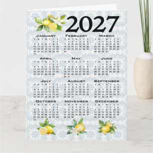 2027 Kalender Zitronen Italienische Mittelmeer Fli Karte