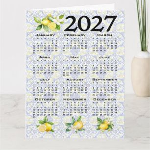 2027 Kalender Zitronen Italienische Mittelmeer Fli Karte