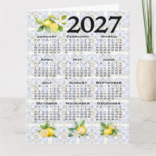 2027 Kalender Zitronen Italienische Mittelmeer Fli Karte