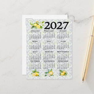 2027 Kalender Zitronen Italienische Mittelmeer Fli Postkarte