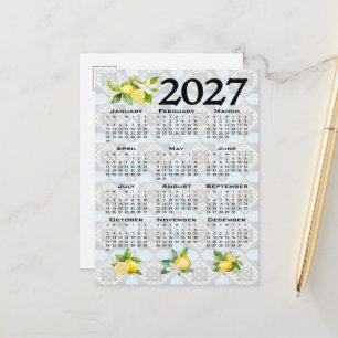 2027 Kalender Zitronen Italienische Mittelmeer Fli Postkarte