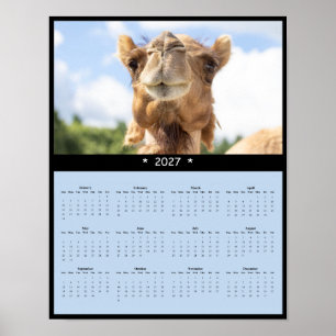 2027 Kamel-Wandkalender - Wüstenreise Poster
