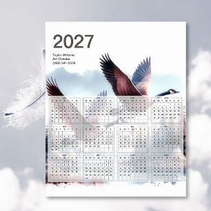 2027 Kanadagänse-Wildnis-Naturkalender Poster