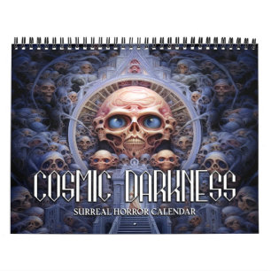 2027 Kosmischer Dunkelheit Surrealer Horror-Kalend Kalender