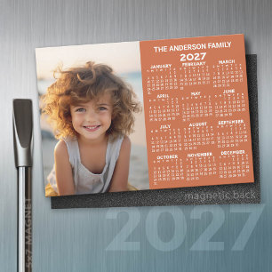 2027 Magnetischer Kalender - Foto-Jahresansicht Mo Magnetkarte