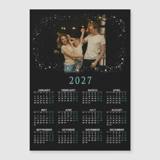 2027 Magnetkalender mit Familienfotos Magnetkarte