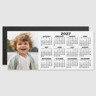 2027 Magnetkalender mit Fotocollage Magnetkarte
