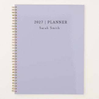 2027 Minimaler Planer Soft Lavender Mist Cover