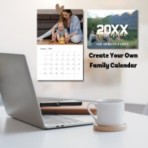 2027 Moderner Benutzerdefinierter Familienfoto-Kal