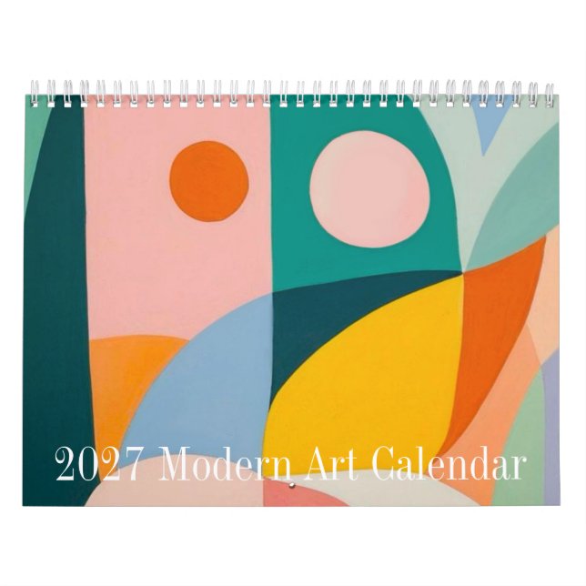 2027 Moderner Kunst Minimalistischer Wandkalender  (Titelbild)