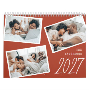 2027 Moderner Minimalistischer Terrakotta-Foto-Col Kalender