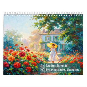 2027 Momente in Blüten Impressionistischer Garten Kalender