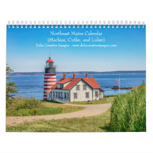 2027 Nordostküste von Maine, Leuchttürme & Seevöge Kalender
