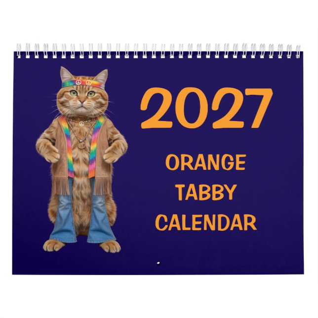 2027 Orange Tabby Katzenkalender Kalender (Titelbild)