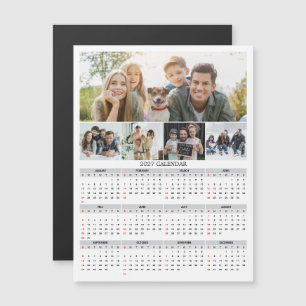 2027 Personalisierter Familien-Foto-Kalender-Magne Magnetkarte