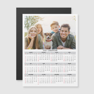 2027 Personalisierter Fotokalender Magnet