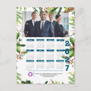 2027 Pine Weihnachts-Konzern-Fotokalender Feiertagspostkarte