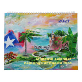 2027 Puerto Rico 12-Monats-Kalender Kalender