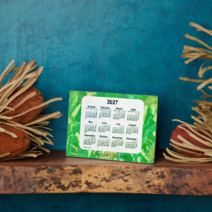 2027 Recoleta Green Tracks Desk Calendar von Janz Fotoplatte