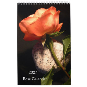 2027 Rosen Einzelner Kalender Kalender