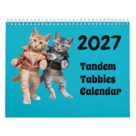 2027 Tandem-Tabby-Katze-Kalender Kalender
