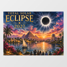 2027 Totale Sonnenfinsternis Ägypten Fensteraufkleber