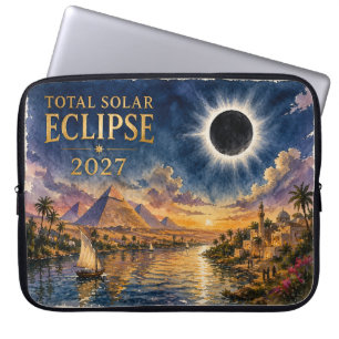 2027 Totale Sonnenfinsternis Ägypten Laptopschutzhülle
